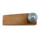 Grey Crackle Ceramic Wooden Door Stopper
